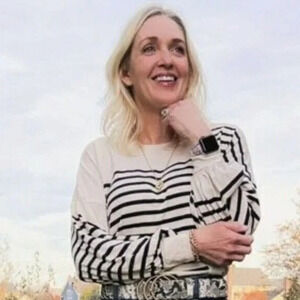 CAbi 4237 Boxy Striped Tee